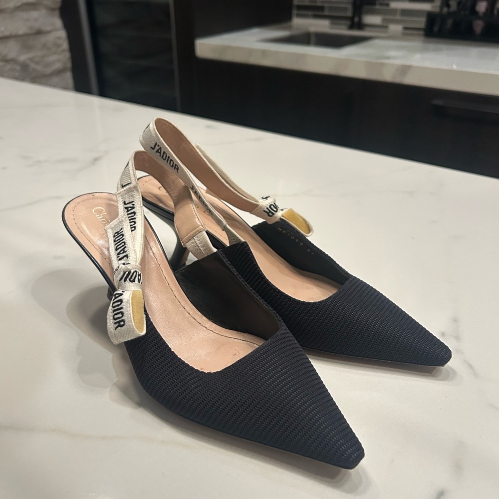 Dior Black J'Adior Slingback Heels